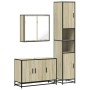 Set de muebles de baño 3 pzas madera contrachapada roble Sonoma de , Muebles de baño - Ref: Foro24-3301071, Precio: 302,58 €,...