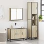 Set de muebles de baño 3 pzas madera contrachapada roble Sonoma de , Muebles de baño - Ref: Foro24-3301071, Precio: 302,58 €,...