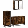 Set de muebles baño 3 pzas madera contrachapada roble ahumado de , Muebles de baño - Ref: Foro24-3301012, Precio: 245,48 €, D...