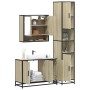 Set de muebles de baño 3 pzas madera contrachapada roble Sonoma de , Muebles de baño - Ref: Foro24-3301101, Precio: 298,72 €,...