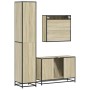 Set de muebles de baño 3 pzas madera contrachapada roble Sonoma de , Muebles de baño - Ref: Foro24-3301101, Precio: 298,72 €,...
