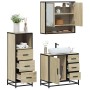 Set de muebles de baño 3 pzas madera contrachapada roble Sonoma de , Muebles de baño - Ref: Foro24-3301046, Precio: 238,79 €,...