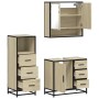 Set de muebles de baño 3 pzas madera contrachapada roble Sonoma de , Muebles de baño - Ref: Foro24-3301046, Precio: 238,79 €,...