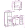 Set de muebles de baño 3 pzas madera contrachapada roble Sonoma de , Muebles de baño - Ref: Foro24-3301046, Precio: 238,79 €,...