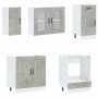 Mueble cocina Kalmar gris hormigón 8 pzas madera contrachapada de , Armarios de cocina - Ref: Foro24-3314795, Precio: 600,06 ...