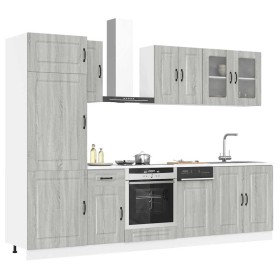 Mueble cocina Kalmar sonoma gris 8 pzas madera contrachapada de , Armarios de cocina - Ref: Foro24-3314797, Precio: 653,76 €,...