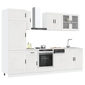 Mueble cocina Kalmar blanco de alto brillo 8 pzas de , Armarios de cocina - Ref: Foro24-3314813, Precio: 696,05 €, Descuento: %