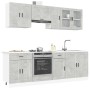Mueble cocina Kalmar gris hormigón 8 pzas madera contrachapada de , Armarios de cocina - Ref: Foro24-3314845, Precio: 532,68 ...