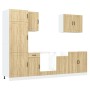 Mueble cocina Kalmar roble sonoma 7 pzas madera contrachapada de , Armarios de cocina - Ref: Foro24-3314774, Precio: 586,14 €...