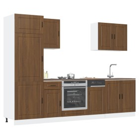 Mueble cocina Kalmar roble marrón 7 pzas madera contrachapada de , Armarios de cocina - Ref: Foro24-3314788, Precio: 566,98 €...