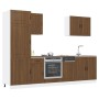 Mueble cocina Kalmar roble marrón 7 pzas madera contrachapada de , Armarios de cocina - Ref: Foro24-3314788, Precio: 566,98 €...