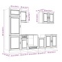 Mueble cocina Kalmar roble marrón 7 pzas madera contrachapada de , Armarios de cocina - Ref: Foro24-3314788, Precio: 566,98 €...