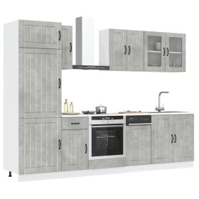 Mueble cocina Kalmar gris hormigón 8 pzas madera contrachapada de , Armarios de cocina - Ref: Foro24-3314805, Precio: 600,87 ...