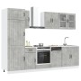 Mueble cocina Kalmar gris hormigón 8 pzas madera contrachapada de , Armarios de cocina - Ref: Foro24-3314805, Precio: 600,87 ...