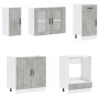 Mueble cocina Kalmar gris hormigón 8 pzas madera contrachapada de , Armarios de cocina - Ref: Foro24-3314805, Precio: 600,87 ...