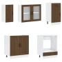 Mueble cocina Kalmar roble marrón 8 pzas madera contrachapada de , Armarios de cocina - Ref: Foro24-3314818, Precio: 611,49 €...