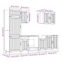 Mueble cocina Kalmar roble ahumado 7 pzas madera contrachapada de , Armarios de cocina - Ref: Foro24-3314776, Precio: 572,12 ...