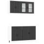 Mueble de cocina Kalmar negra 4 piezas madera contrachapada de , Armarios de cocina - Ref: Foro24-3314872, Precio: 322,88 €, ...
