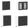 Mueble de cocina Kalmar negra 4 piezas madera contrachapada de , Armarios de cocina - Ref: Foro24-3314872, Precio: 322,88 €, ...