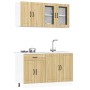 Mueble cocina Kalmar roble sonoma 4 pzas madera contrachapada de , Armarios de cocina - Ref: Foro24-3314864, Precio: 295,13 €...