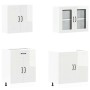 Mueble cocina Kalmar blanco de alto brillo 4 pzas de , Armarios de cocina - Ref: Foro24-3314853, Precio: 331,79 €, Descuento: %