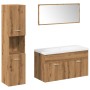 Juego de muebles baño 5 piezas madera ingeniería roble artisan de , Muebles de baño - Ref: Foro24-3328604, Precio: 417,14 €, ...