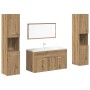 Juego de muebles baño 4 piezas madera ingeniería roble artisan de , Muebles de baño - Ref: Foro24-3328596, Precio: 230,19 €, ...