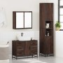 Set de muebles baño 3 pzas madera contrachapada roble marrón de , Muebles de baño - Ref: Foro24-3301084, Precio: 309,68 €, De...