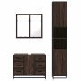 Set de muebles baño 3 pzas madera contrachapada roble marrón de , Muebles de baño - Ref: Foro24-3301084, Precio: 309,68 €, De...