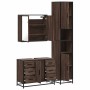 Set de muebles baño 3 pzas madera contrachapada roble marrón de , Muebles de baño - Ref: Foro24-3301084, Precio: 309,68 €, De...