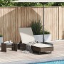Tumbona con ruedas y cojín ratán sintético marrón de , Tumbonas - Ref: Foro24-4104034, Precio: 166,29 €, Descuento: %