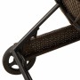 Tumbona con ruedas y cojín ratán sintético marrón de , Tumbonas - Ref: Foro24-4104034, Precio: 166,29 €, Descuento: %