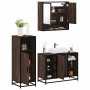 Set de muebles baño 3 pzas madera contrachapada roble marrón de , Muebles de baño - Ref: Foro24-3301004, Precio: 225,21 €, De...