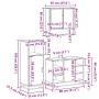Set de muebles baño 3 pzas madera contrachapada roble marrón de , Muebles de baño - Ref: Foro24-3301004, Precio: 225,21 €, De...