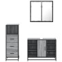 Set de muebles de baño 3 pzas madera contrachapada gris sonoma de , Muebles de baño - Ref: Foro24-3301033, Precio: 242,99 €, ...