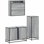 Set de muebles de baño 3 pzas madera contrachapada gris sonoma de , Muebles de baño - Ref: Foro24-3301033, Precio: 242,99 €, ...