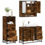 Set de muebles baño 3 pzas madera contrachapada roble ahumado de , Muebles de baño - Ref: Foro24-3301052, Precio: 285,26 €, D...