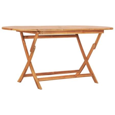 Mesa plegable de jardín madera maciza de teca 160x80x75 cm de vidaXL, Mesas de jardín - Ref: Foro24-48998, Precio: 188,68 €, ...