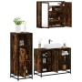 Set de muebles baño 3 pzas madera contrachapada roble ahumado de , Muebles de baño - Ref: Foro24-3300972, Precio: 222,39 €, D...