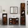 Set de muebles baño 3 pzas madera contrachapada roble ahumado de , Muebles de baño - Ref: Foro24-3300972, Precio: 222,39 €, D...