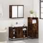 Set de muebles baño 3 pzas madera contrachapada roble ahumado de , Muebles de baño - Ref: Foro24-3300972, Precio: 222,39 €, D...