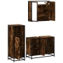 Set de muebles baño 3 pzas madera contrachapada roble ahumado de , Muebles de baño - Ref: Foro24-3300972, Precio: 222,39 €, D...