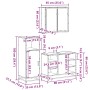 Set de muebles baño 3 pzas madera contrachapada roble ahumado de , Muebles de baño - Ref: Foro24-3300972, Precio: 222,39 €, D...