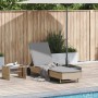 Tumbona con ruedas y cojín ratán sintético beige de , Tumbonas - Ref: Foro24-4104036, Precio: 156,70 €, Descuento: %