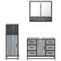 Set de muebles de baño 3 pzas madera contrachapada gris sonoma de , Muebles de baño - Ref: Foro24-3300993, Precio: 279,28 €, ...