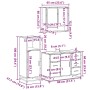 Set de muebles de baño 3 pzas madera contrachapada gris sonoma de , Muebles de baño - Ref: Foro24-3300993, Precio: 279,28 €, ...