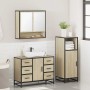 Set de muebles de baño 3 pzas madera contrachapada roble Sonoma de , Muebles de baño - Ref: Foro24-3300991, Precio: 251,87 €,...