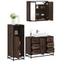 Set de muebles baño 3 pzas madera contrachapada roble marrón de , Muebles de baño - Ref: Foro24-3300964, Precio: 259,16 €, De...
