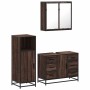 Set de muebles baño 3 pzas madera contrachapada roble marrón de , Muebles de baño - Ref: Foro24-3300964, Precio: 259,16 €, De...