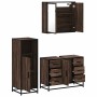 Set de muebles baño 3 pzas madera contrachapada roble marrón de , Muebles de baño - Ref: Foro24-3300964, Precio: 259,16 €, De...